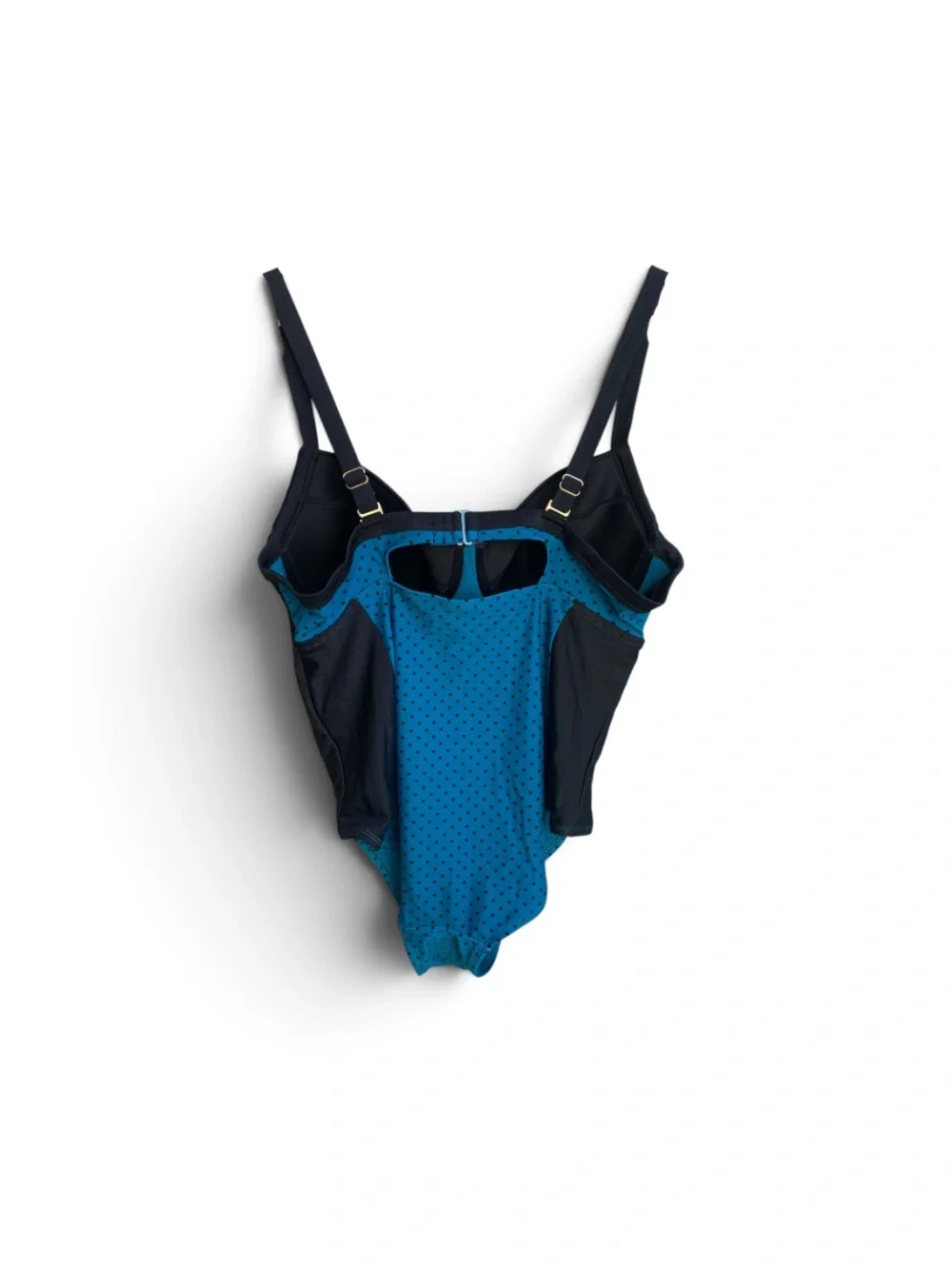 1X. Women’s Blue and Black One-Piece Swimsuit